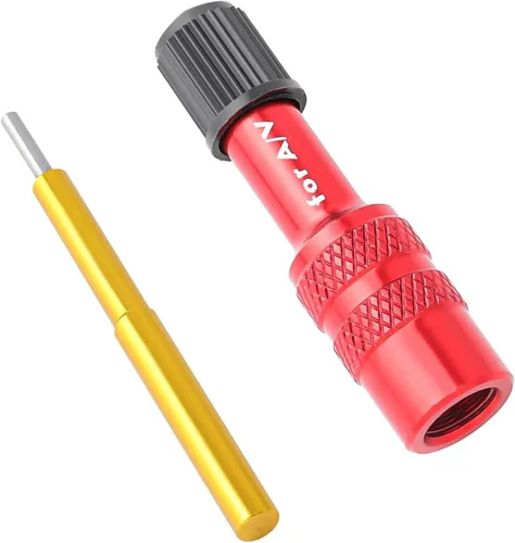 Vista 5 de Adaptador de válvula de horquilla delantera de bicicleta Boquilla Negro