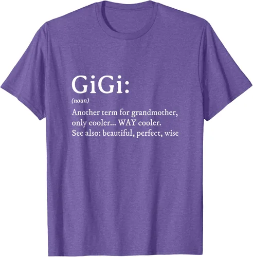 Vista 11 de Gigi Definition - Camiseta de regalo para abuela, cumpleaños y abuela, Negro