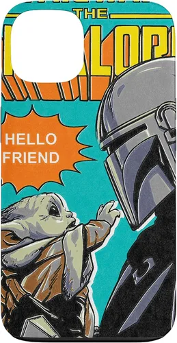 Vista 7 de Funda para iPhone 14 Pro Max Star Wars The Mandalorian Mando y el Niño