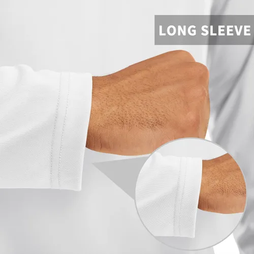 Vista 5 de CRYSULLY Camisas de pesca para hombre con protección solar UPF 50+ de manga larga y cremallera de 14