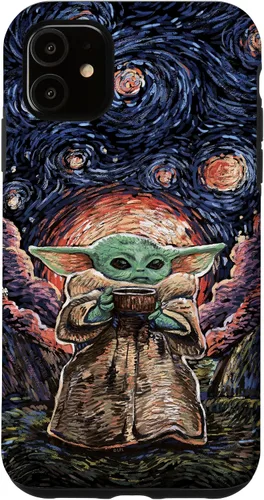 Vista 8 de Star Wars: The Mandalorian The Child Starry Night Style - Carcasa para iPhone 17