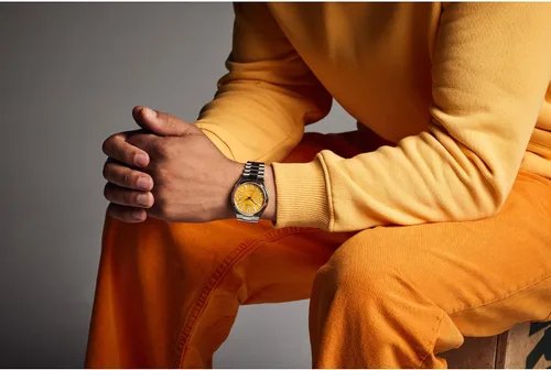 Vista 5 de Citizen Tsuyosa - Reloj deportivo automático de lujo para hombre Esfera amarilla