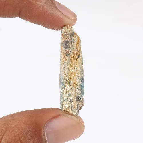 Vista 89 de GEMHUB Lápiz de cianita áspero pequeño con cristal curativo de cianita azul áspero suelto, tamaño pequeño, 9.7