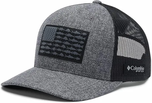 Vista 338 de Columbia Gorra de bola de malla Bandera antigua de malva/blanco/pescado