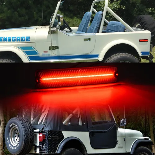 Vista 5 de Luces de marcador laterales LED de repuesto para 1972-1986 J'eep CJ5 CJ7, 1984-1991 Grand Wagoneer J10 J20 Pickup ámbar delantero rojo trasero