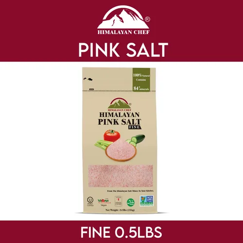 Vista 6 de Himalayan Chef Sal rosa del Himalaya-fina-8oz