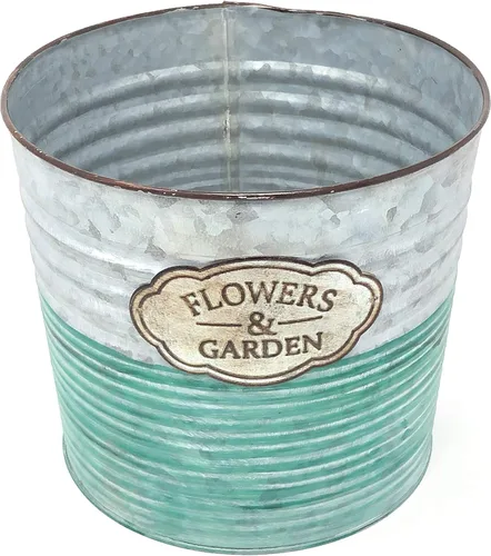 Vista 9 de allgala Maceta galvanizada para decoración interior y exterior-6 "-HD60074