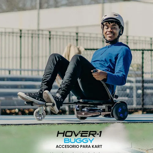 Vista 3 de Hover-1 Accesorio para buggy Kart Compatible con la mayoría de aeropatinetas eléctricas de 6.5 y 8 pulgadas, control de rueda trasera operado a