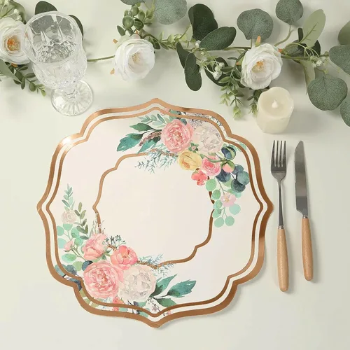 Vista 33 de Efavormart - Paquete de 50 platos redondos de bagazo biodegradables blancos de 7 pulgadas, compostables, ecológicos, desechables, aperitivos, Tipo 17