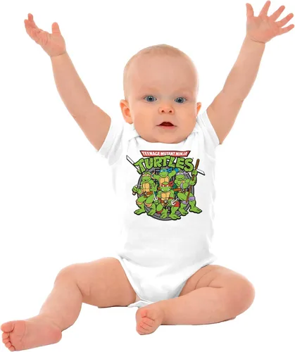Vista 3 de Brisco Brands Teenage Mutant Ninja Turtles Group Baby Romper Niños o Niñas