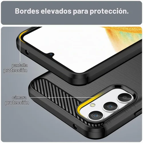 Vista 4 de Compatible con Samsung Galaxy A34 5G Funda TPU Flexible Negro