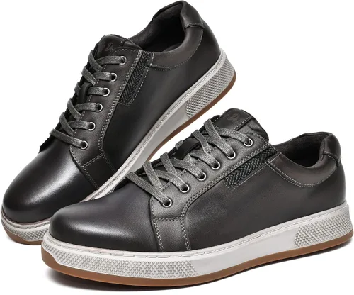 Vista 8 de Men's Casual Oxford Dressy Sneaker Shoe Fashion Walking Shoes for Men Lace-Up Flats Stylish Genuine Leather Upper Stylish Comfortable and Durable