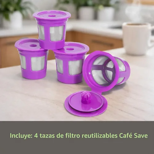 Vista 10 de Perfect Pod 1-Stream Cafe Save - Filtros de café reutilizables para cápsulas K Cup – Cápsulas de café recargables con filtro de malla integrado