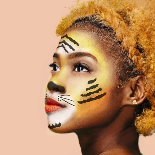 Vista 8 de Ultimate Makeup - Juego de 20 plantillas – Motivos – Lavable, reutilizable, pintura facial y cuerpo, disfraz, Halloween, efectos de fantasía para tu