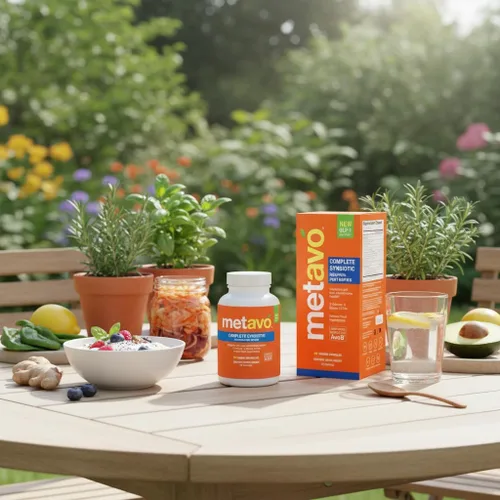 Vista 7 de Metavo Complete Synbiotic - GLP-1 Support Pre+Pro+Postbióticos 60 cápsulas vegetales 7 cepas, 4 mil millones de UFC Apoyo para la salud