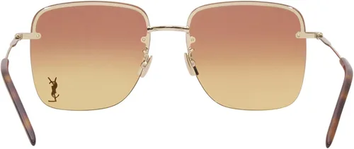 Vista 4 de SAINT LAURENT Gafas de sol cuadradas de metal SL 312 para mujer