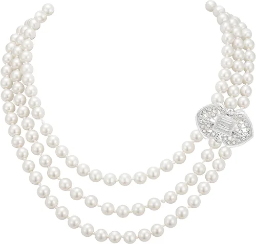 Vista 7 de SWEETV 1920s Flapper Accessories Set for Women, Roaring 20s Great Gatsby Headband Flapper Costume Accessories