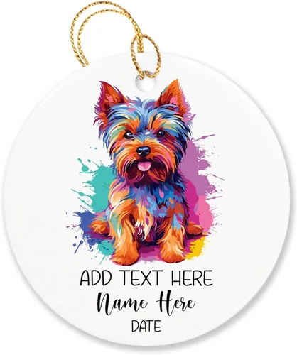 Vista 11 de Adorno personalizado de Chow Chow Chow de Navidad 2025, regalo de adorno de árbol de Navidad para amantes de los perros, adorno único de Navidad