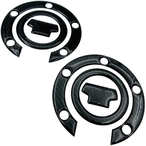 Vista 5 de Almohadillas de tanque de motocicleta de fibra de carbono para tanque de combustible, cubierta de tapa de depósito de combustible, calcomanías
