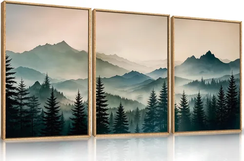 Vista 72 de HPINUB - Lienzo decorativo abstracto moderno para pared, juego de 3 impresiones artísticas enmarcadas, pintura de pared grande en blanco y negro, 16