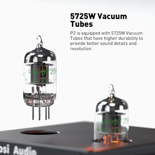 Vista 5 de Fosi Audio Amplificador de auriculares P2 Tubo de vacío Amplificador de auriculares Mini Hi-Fi Audio estéreo con protección de salida de ruido