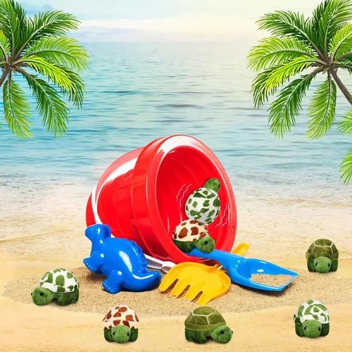 Vista 6 de Skylety 12 piezas de mini tortuga de juguete de peluche suave animal marino pequeño juguete de peluche tortuga lindo animal de peluche para adultos