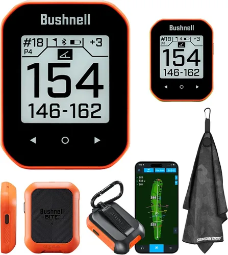 Vista 18 de Bushnell Golf Phantom 3 Slope GPS Handlheld (negro) Más de 38,000 campos, compensación de pendientes, información de peligro, calculadora