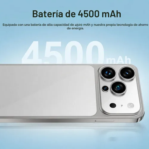 Vista 3 de Teléfono celular 8GB+256GB 6.9 "Pantalla 8+21 MP Dual SIM Face Unlock Blanco