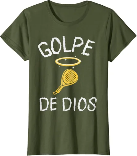 Vista 30 de Golpe De Dios Padel Player Sport in Spanish En Espanol Men's T-Shirt