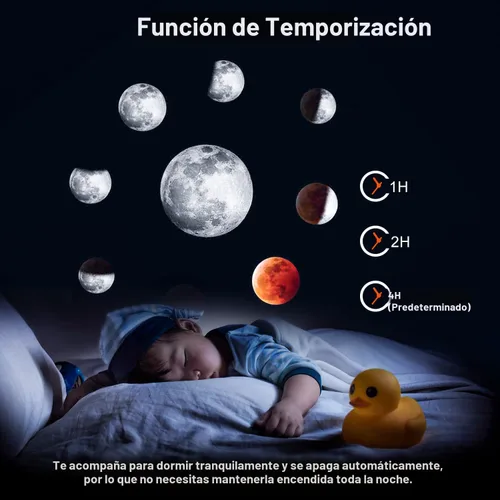 Vista 5 de Proyector Galaxy Pro para dormitorio, proyector de estrellas planetario 13 en 1 con sistema solar y constelación, luz nocturna para techo, rotación