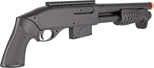 Vista 7 de BBTac Paquete de pistola de Airsoft – American Sniper – Potente rifle de francotirador de primavera, escopeta y pellets BB, ideal