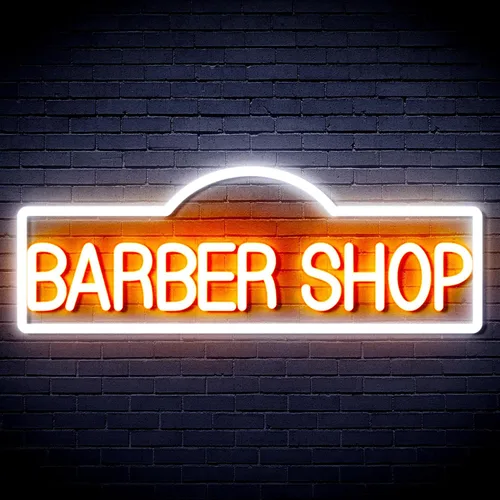 Vista 31 de ADVPRO Señal de neón LED de silicona flexible de Barber Shop - rojo y azul - st16s42-fnu0358-rb
