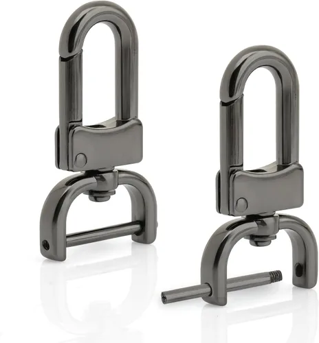 Vista 10 de CRAFTMEMORE 2 piezas de gancho de presión desmontable con cierre giratorio con barra de tornillo VT99 para reemplazo de hardware de correa de bolsa