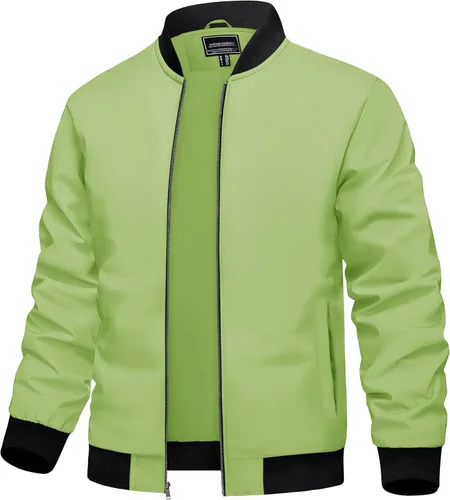 Vista 16 de TACVASEN Chaqueta Ligera para Hombre Chaqueta Bomber de Primavera Otoño Rompevientos Abrigos Casuales Elegantes con Bolsillos