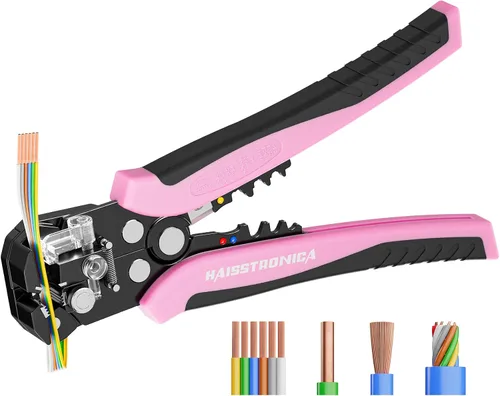 Vista 8 de haisstronica - Pelacables autoajustable 3 en 1, herramienta AWG 24-10 Alloy Steel Blades, Adjustable Strip Length, Solid and Stranded Conductors