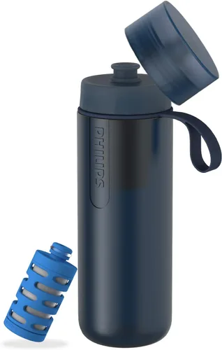 Vista 15 de PHILIPS Water GoZero - Botella de agua activa sin BPA con filtro de agua de río/lago/manantial para senderismo, campamento y fitness, filtro de agua