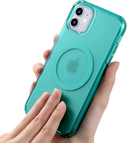 Vista 39 de Funda magnética diseñada para iPhone 11, [probada contra caídas de grado militar] [compatible con MagSafe] Funda protectora delgada translúcida mate