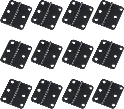 Vista 9 de Antrader Bisagras para Gabinete, Bisagra de Tope Plegable de Metal de 1" x 3/4" para Puerta de Gabinete y Armario, Negro, Paquete de 24