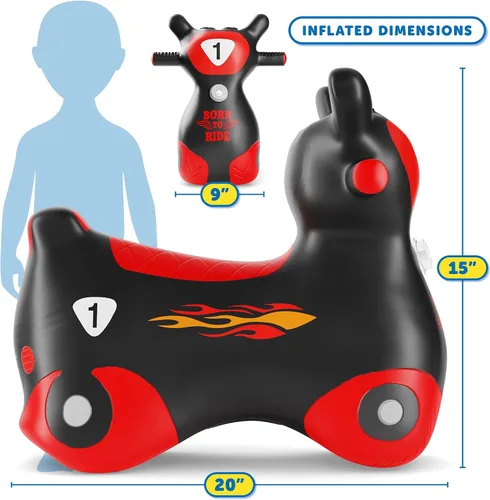 Vista 2 de Waddle Bouncy Hopper Patinete Juguete Inflable de Salto, Para Interiores y Exteriores para Niños Pequeños y Niños, Niños y Niñas de 2 Años