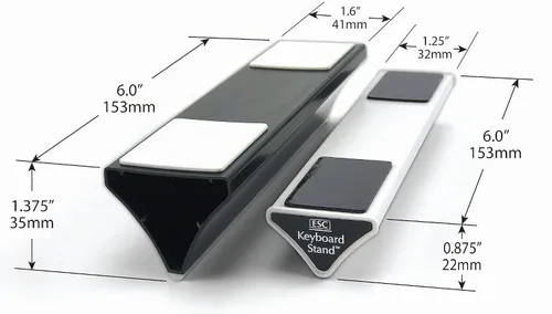 Vista 4 de ESC - Soporte para teclado de computadora y portátil, ángulos ergonómicos variables e inclinación, dos tamaños de soportes incluidos, compatible