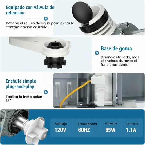 Vista 5 de CrestWave DC97-19289F, PX3516-01 Conjunto de bomba de drenaje de lavadora