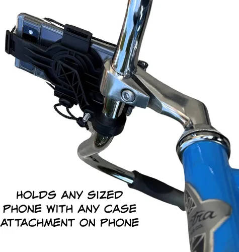 Vista 9 de BiKase ElastoKASE - Soporte universal para teléfono para bicicleta, soporte de manillar de goma flexible para teléfonos inteligentes, agarre seguro