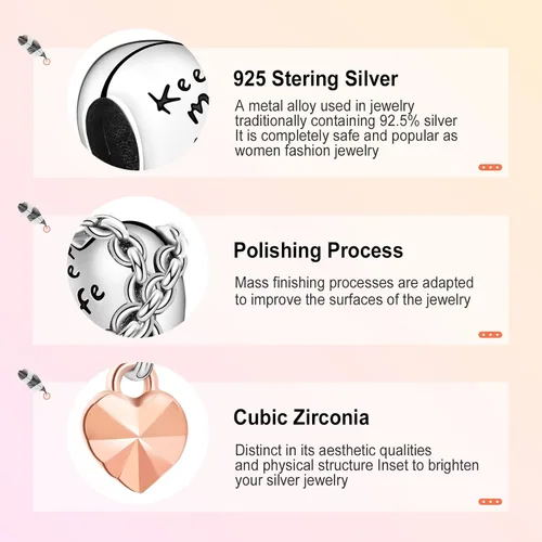 Vista 4 de Annmors Jewelry Family Charms for Woman-925 Sterling Silver Dangle Pendant Bead with Cubic ZirconiaGirl Jewelry Beads DIY Gifts for Women Bracelet