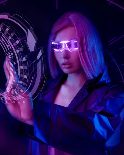 Vista 8 de NIUCOO LED Visor Glasses Light Up Cyberpunk Futuristic Luminous Cosplay Glasses