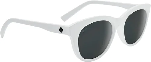 Vista 3 de SPY Lentes de sol ópticas sin límites redondos, lentes de color y contraste que mejoran, Mate blanco Blanco mate