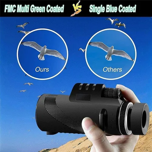 Vista 6 de Monocular with Smartphone Holder and Adjustable Tripod for Mobile Phone Bird Watching Hiking,Monocular Telescope, 12x50 High Power IPX5