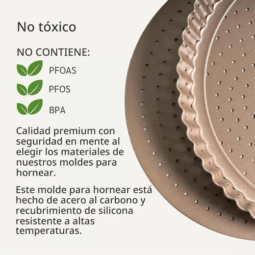 Vista 4 de HAPPIELS Sartén para tartas de 9 pulgadas con parte inferior extraíble