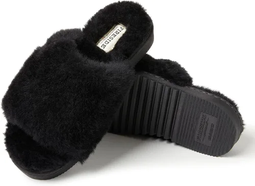 Vista 3 de Dearfoams Women's Fireside Cairns Shearling Easy onOff Slide Sandal Slipper