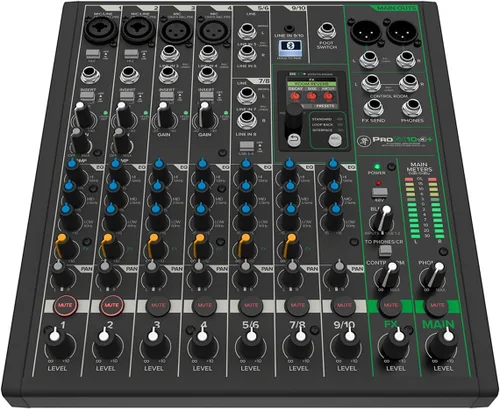 Vista 14 de Mackie ProFX6v3+ Mezclador analógico profesional de 6 canales con USB, preamplificadores de micrófono Onyx, motor de efectos GigFX y Bluetooth 2