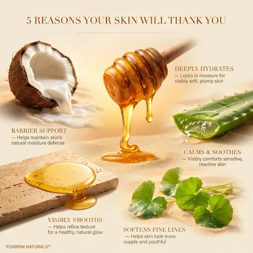 Vista 2 de Gel limpiador de cara Coconut Milk & Honey, natural y orgánico, lava suavemente y renueva la piel mientras hidrata, con zábila orgánica, gel